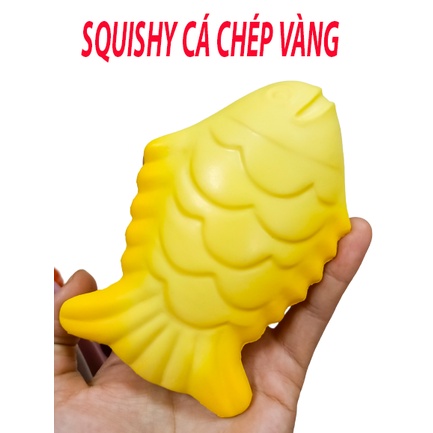 Squishy Lớn JUMBO Hình con cá chép vàng Đồ Chơi Xốp Giảm Stress Hình mềm mịn dễ Thương đàn hồi Cho Bé
