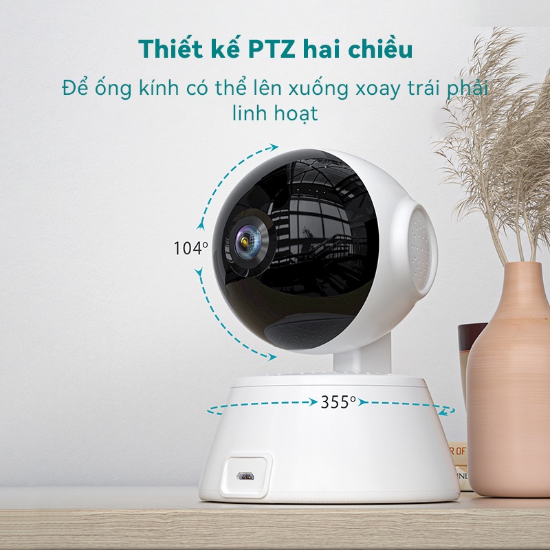 Camera an ninh thông minh V380 Q6 Pro 2MP CCTV nối wifi có tầm nhìn ban đêm chuyên dụng