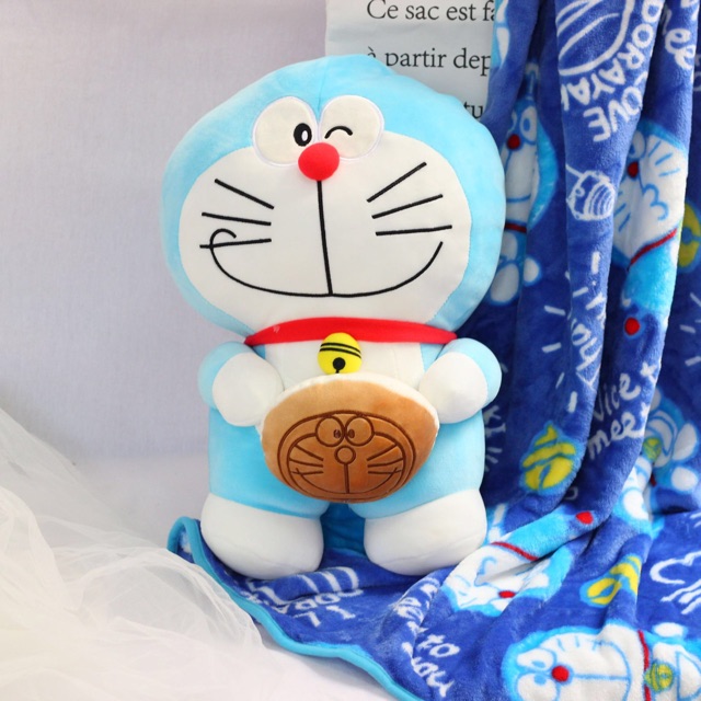 Gối mền 3 in 1 Doraemon gối ngủ văn phòng