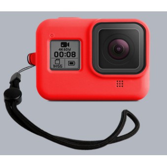 Ốp Silicon bảo vệ cho camera GOPRO HERO 8 - có dây đeo -Vỏ silicon cho HERO 8