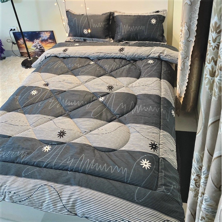 Chăn Phao Poly Cotton Có Ruột Bông Dày Dặn ,Siêu Ấm, Nhiều Mẫu Lựa Chọn