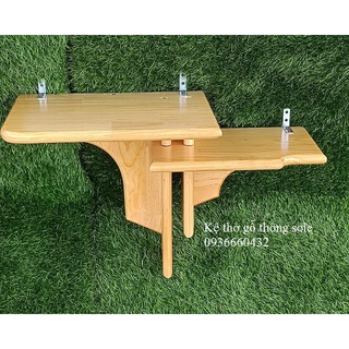 Kệ bàn thờ công giáo sole 2 tầng màu vàng nhạt gỗ thông, nâu cánh gián MDF có nhiều kích thước