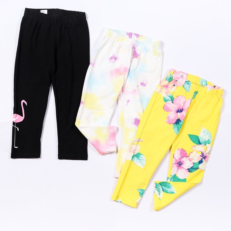 Set 3 legging lửng bé gái