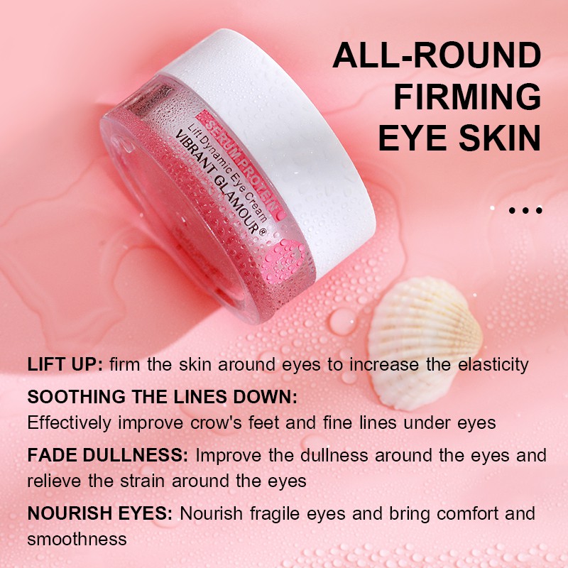 Kem Dưỡng Da Mắt VIBRANT GLAMOUR Collagen Làm Mịn Giữ Ẩm Chống Lão Hóa Không Hương Hiệu Cho Quầng Thâm / Bọng Mắt 20g | BigBuy360 - bigbuy360.vn