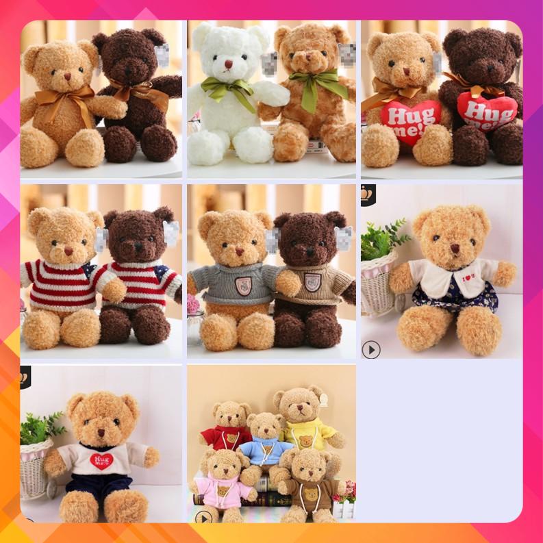 (Bao so giá) Gấu bông teddy, thú bông lông xịn áo len búp bê trẻ em dễ thương quà tặng sinh nhật