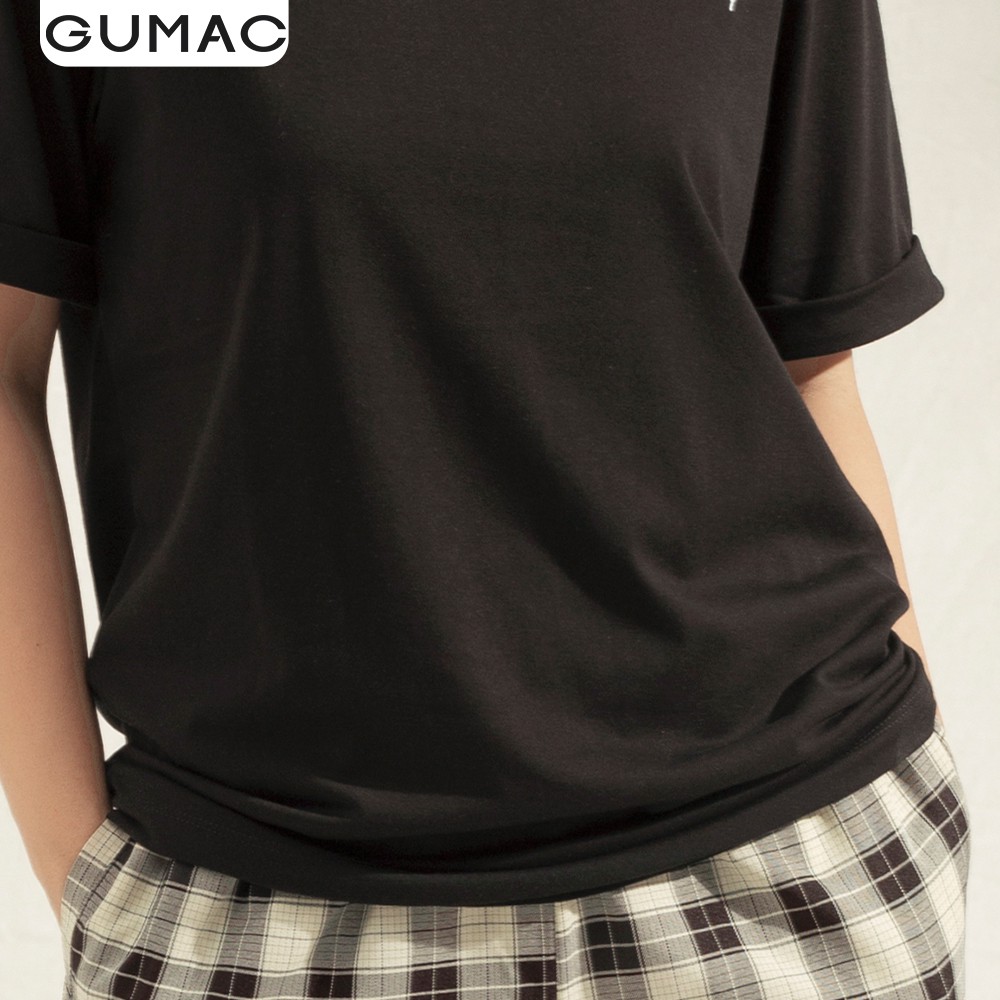 Áo thun nữ lai lật thêu GUMAC đủ màu, đủ size, thiết kế basic, năng động trẻ trung ATA1111 | BigBuy360 - bigbuy360.vn