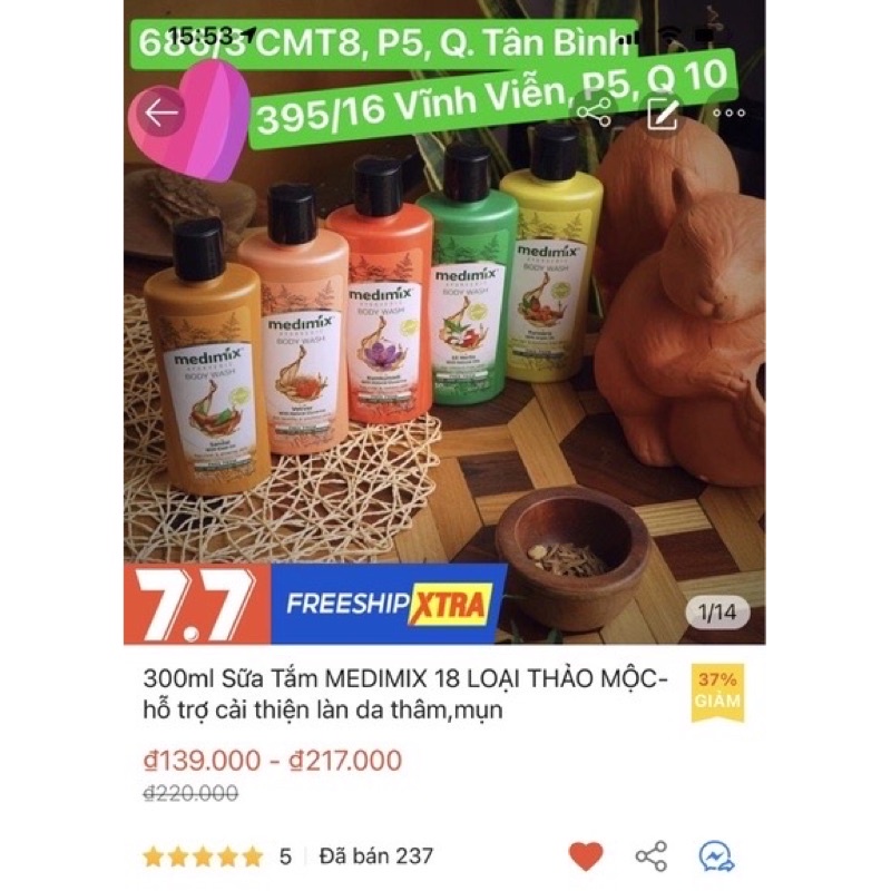 125gr xà phòng 𝐭𝐢𝐧𝐡 𝐝𝐚̂̀𝐮 𝐂𝐨̉ 𝐡𝐮̛𝐨̛𝐧𝐠 𝐛𝐚̀𝐢 sạch mụn lưng, mịn da, hết viêm nang lông - Medimix cỏ hương bài