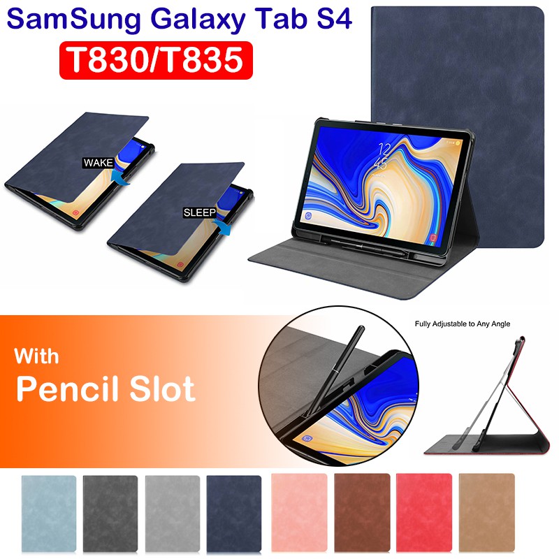 Bao Da Nắp Gập Thông Minh Cho Samsung Galaxy Tab S4 10.5'' SM-T835 T830 T835 10.5'' 2018