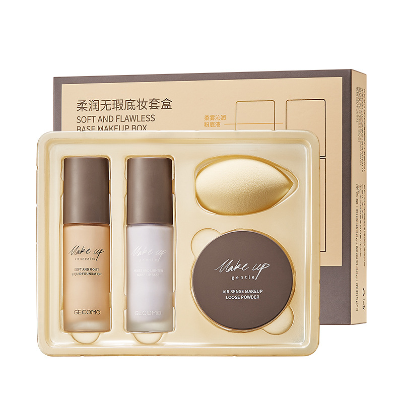 (hàng Mới Về) Set 4 Kem Nền Dạng Lỏng Mềm Mịn Dưỡng Ẩm Che Khuyết Điểm Làm Sáng Tông Màu Da | BigBuy360 - bigbuy360.vn