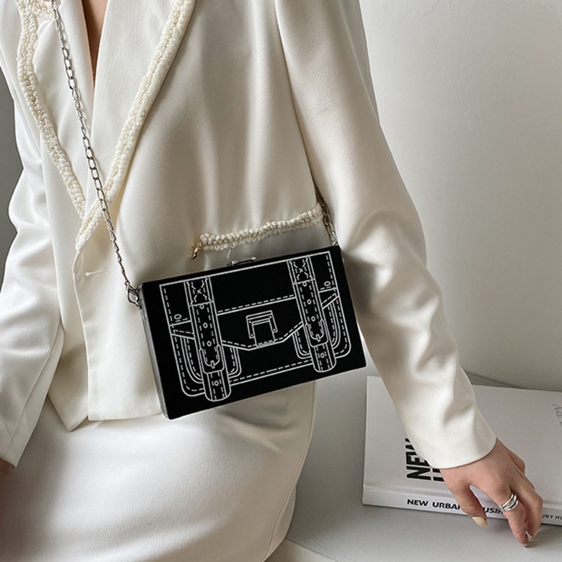 Túi Đeo Chéo Giả Da Hình Chữ Nhật In Hình Anime Phong Cách Harajuku Nhật Bản