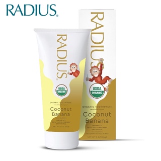 Radius- kem đánh răng hữu cơ cho bé từ 6 tháng tuổi 85g - vị chuối dừa