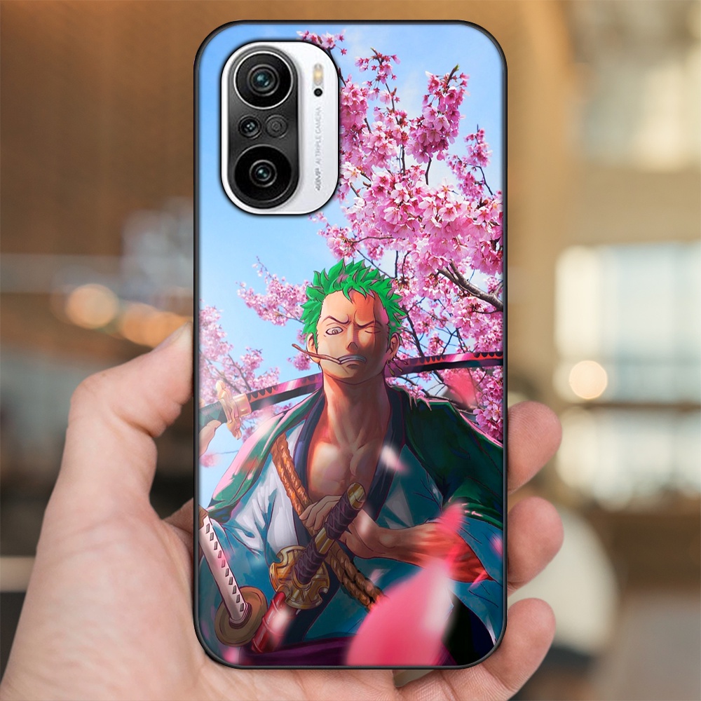 Ốp lưng Xiaomi K40 viền đen in hình Zoro One Piece