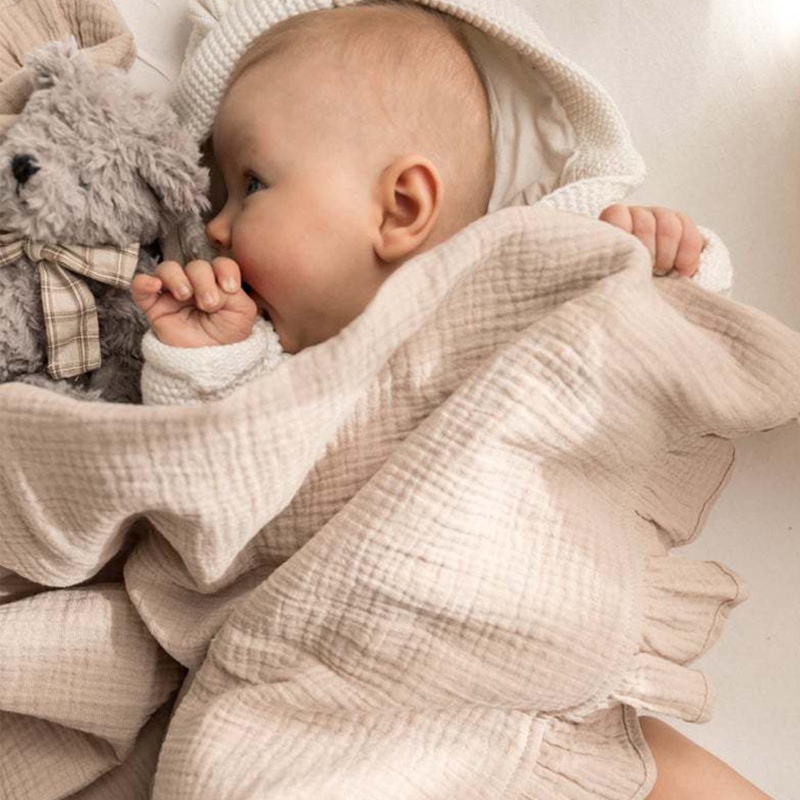 Chăn Quấn Em Bé 4 Lớp Chất Liệu Cotton Mềm Mại