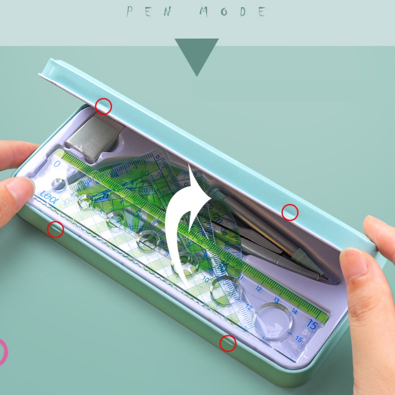 Bộ Dụng Cụ Compa Và Thước Kẻ Hình Tam Giác Cho Học Sinh