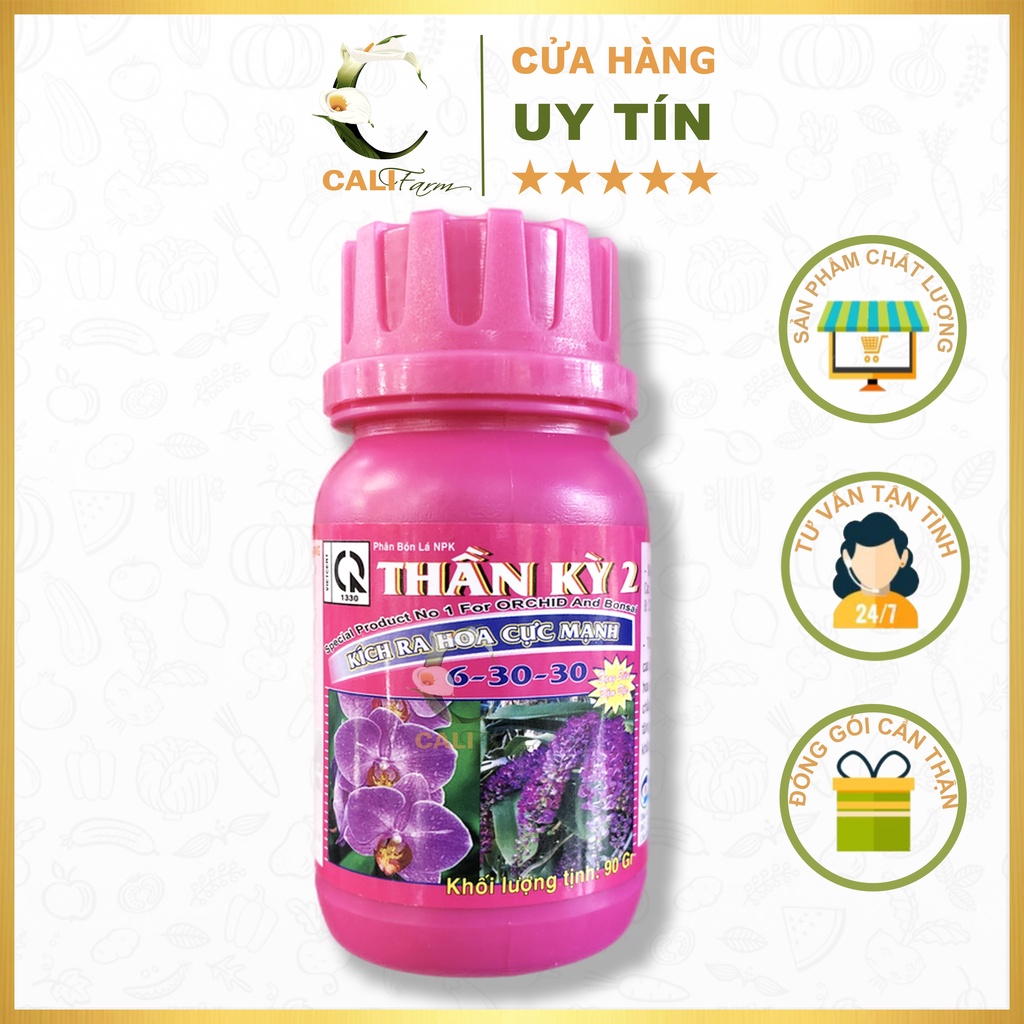 Phân Bón Lá NPK 6-30-30 THẦN KỲ 2 Kích Ra Hoa Cực Mạnh hũ 90gram