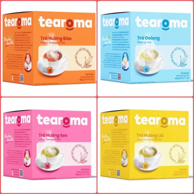 Trà Túi Lọc Tearoma Nhiều Vị (Hộp 20 túi lọc)