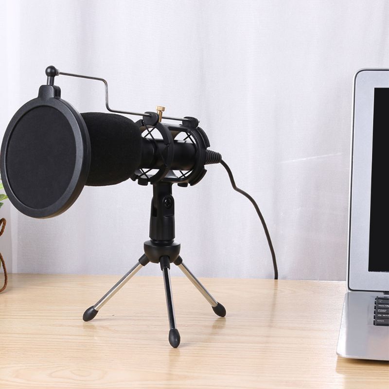 Bộ Micro Có Dây Usb Kèm Giá Đỡ Cho Máy Tính