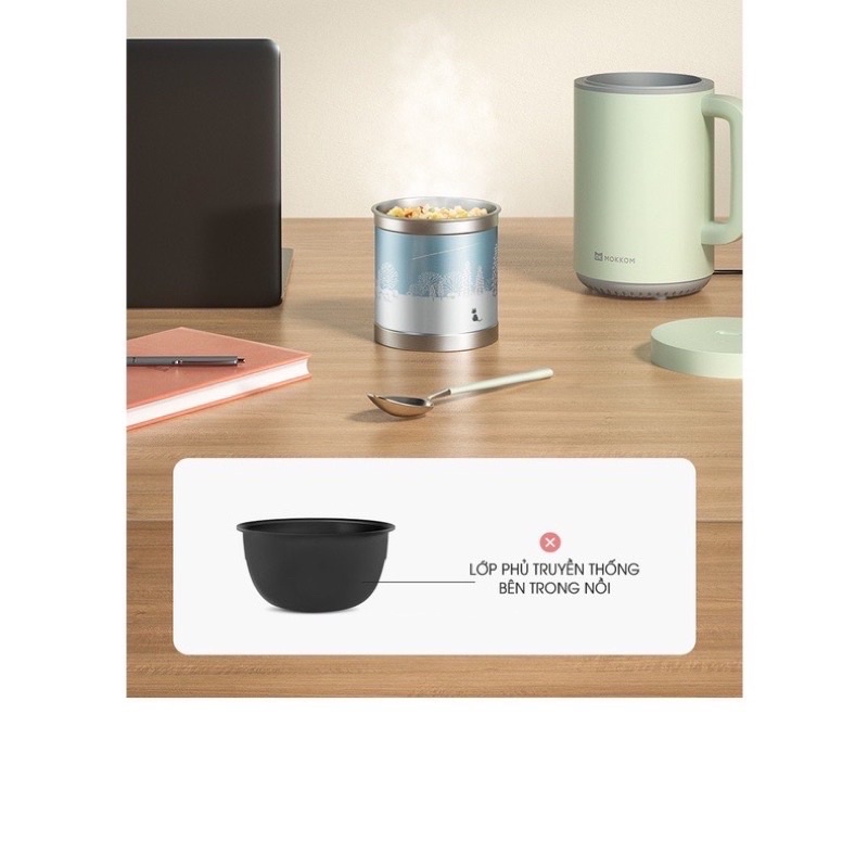 NỒI CƠM ĐIỆN MINI TÁCH ĐƯỜNG MOKKOM CHÍNH HÃNG - bảo hành 6 tháng