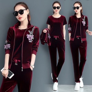 (sẵn )bộ nhung nữ hàng qccc(ảnh thật)