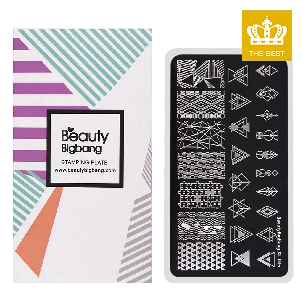 [Hàng mới về] Khuôn dập họa tiết trang trí móng tay BeautyBigbang kích thước 6 * 12cm