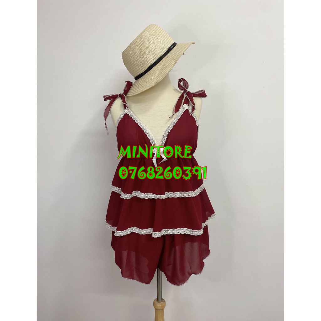 [SIZE 60-90KG] ĐỒ NGỦ VOAN DỄ THƯƠNG SIZE LỚN CÓ MÚT ÊM VIỀN REN HÔNG SIÊU ĐẸP, ĐỒ CỠ LỚN XƯỞNG NHÀ MAY BAO ĐẸP