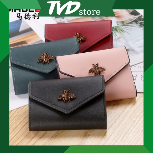 Ví nữ đẹp ngắn cầm tay mini nhỏ gọn gấp gọn nhiều ngăn đựng tiền giá rẻ bỏ túi thời trang TVD store VD132