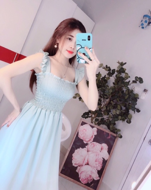 Đầm maxi cánh tiên bo chun (hình thật+video) | BigBuy360 - bigbuy360.vn