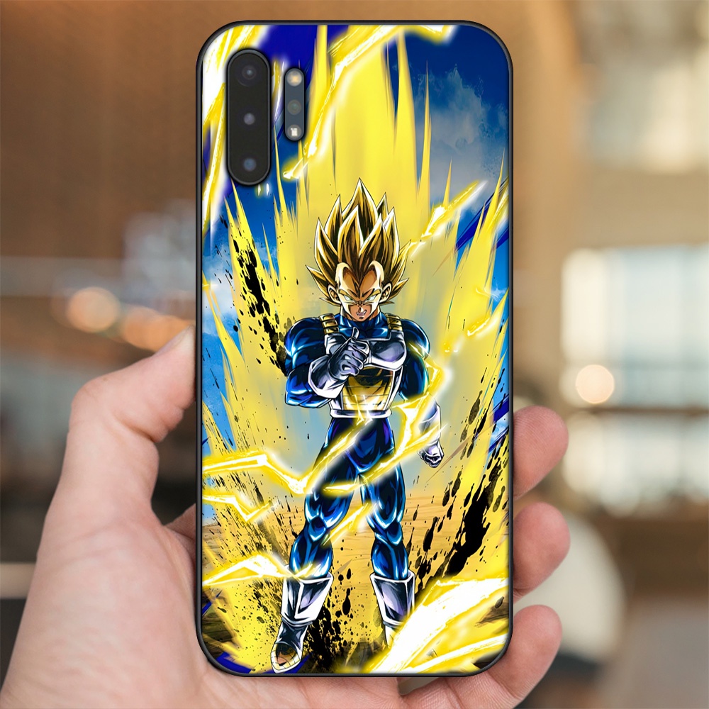 Ốp lưng Samsung Note 10 Plus viền đen in hình Vegeta Dragon Ball