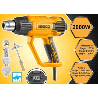Máy Khò Nhiệt Thổi Nhiệt Thổi Hơi Nóng 2000W INGCO HG200028