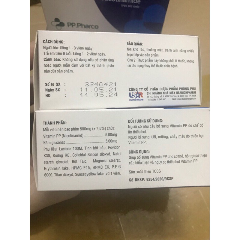 Vitaminpp hộp 100 viên | Thế Giới Skin Care