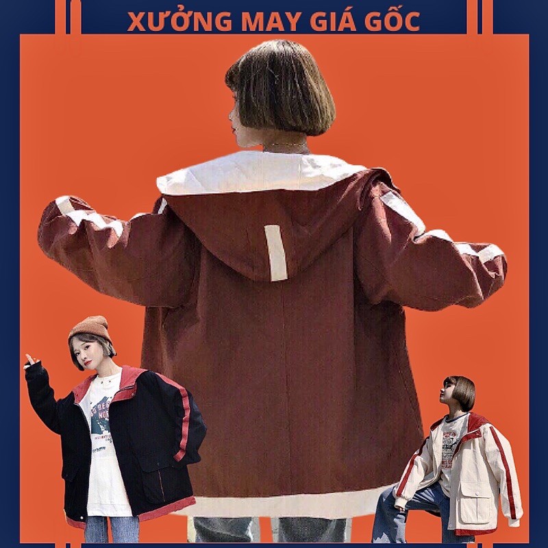 🎆𝐇𝐎𝐓𝐓𝐑𝐄𝐍𝐃🎆 002 Áo Khoác Kaki 2 Lớp Phối Viền (Kèm Video, Hình Thật)