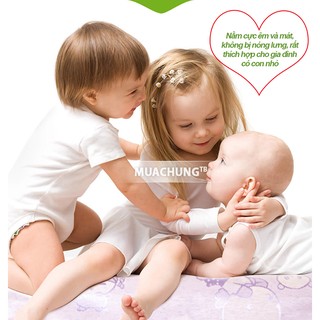 Chiếu lụa điều hòa cho bé kèm gối