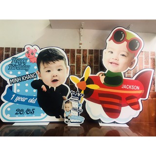Chibi bé trai trang trí sinh nhật, thôi nôi, đầy tháng