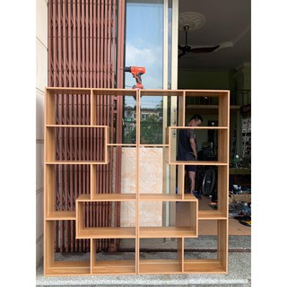 Kệ sách gỗ [ FREE SHIP ] để sàn đa nhiều ngăn màu vân gỗ | BigBuy360 - bigbuy360.vn