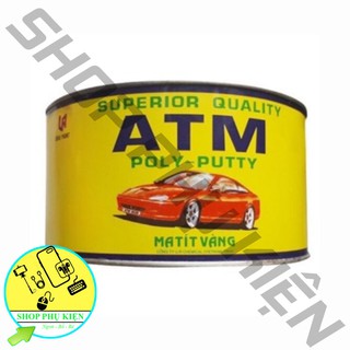 Bột Bả Matít Vàng ATM Nhập Khẩu Thái Lan 1Kg Kèm Phụ Gia Bả Ô Tô, Kim Loại