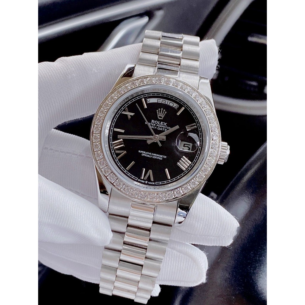 Đồng hồ nam chính hãng, đồng hồ đeo tay nam ROLEX full box siêu đẳng cấp, viền xoàn kính Sapphire cực kỳ sang trọng