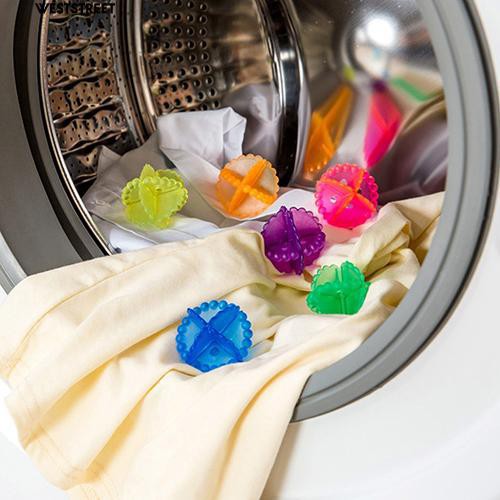 4 Quả cầu gai bằng nhựa hỗ trợ làm sạch quần áo khi dùng giặt máy