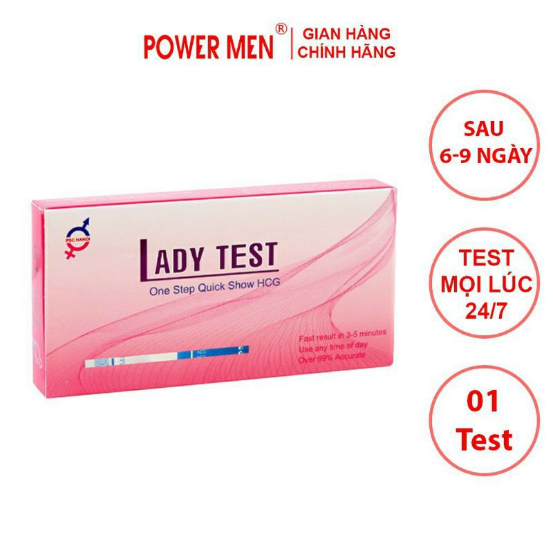 Que thử thai nhanh, chính xác Lady Test Hộp 1 chiếc