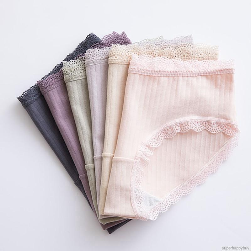 Quần lót cotton phối ren gợi cảm cho nữ