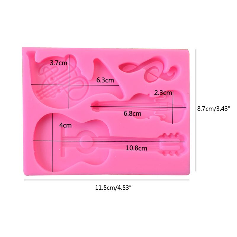 Khuôn Làm Móc Khóa Hình Cây Đàn Violin Bằng Nhựa Resin