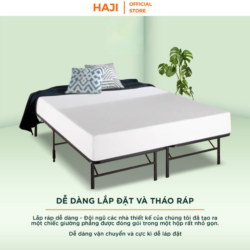 Giường ngủ văn phòng HAJI có bánh xe di chuyển thông minh 64/58