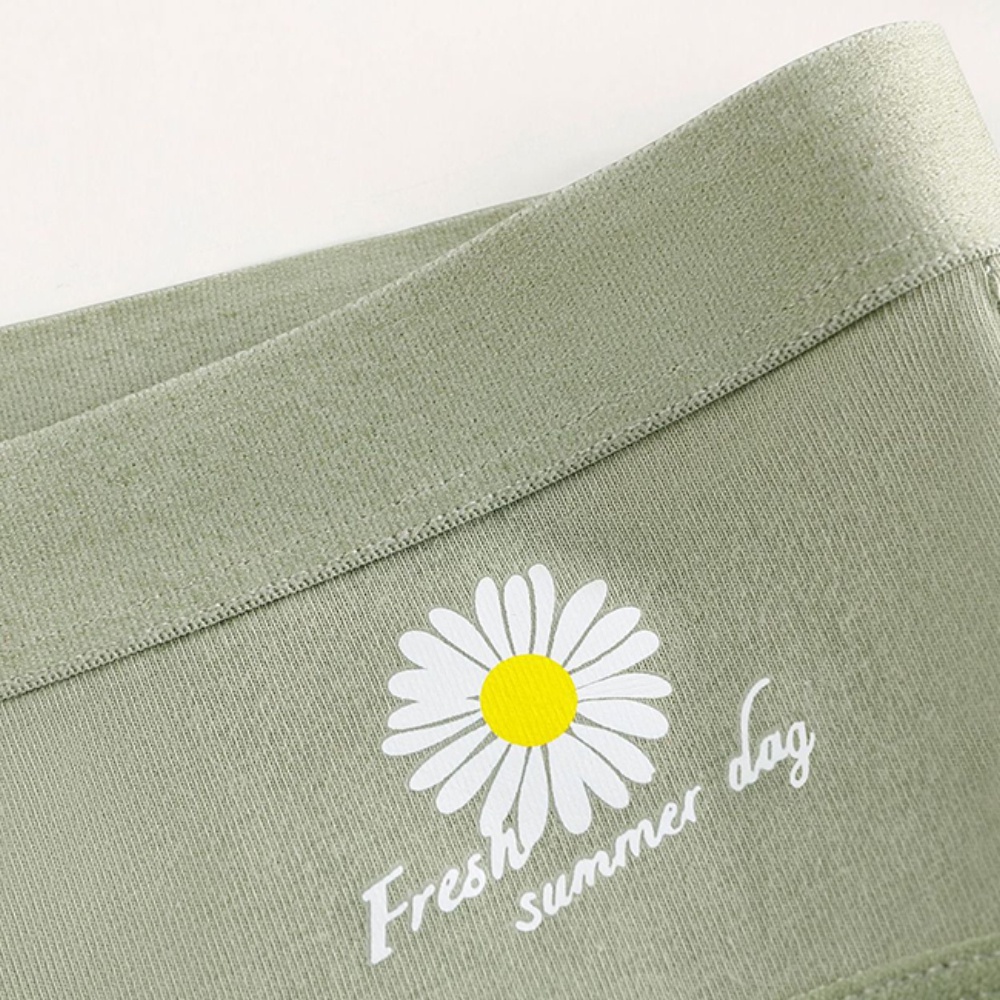 Quần lót cotton mềm mại lưng thấp in họa tiết hoạt hình xinh xắn dành cho nữ