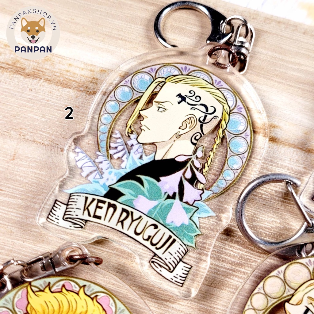 Móc Khoá Anime Mica Acrylic Tokyo Revengers và Hoa - 7 nhân vật (6m)