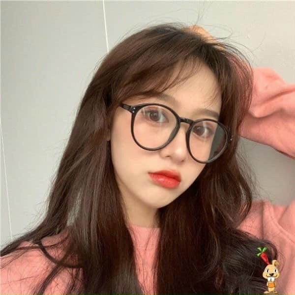 Gọng kính cận thời trang LUMINA ngố tròn dễ thương phong cách Nhật Hàn chống bức xạ và ánh sáng xanh dành cho nữ 076