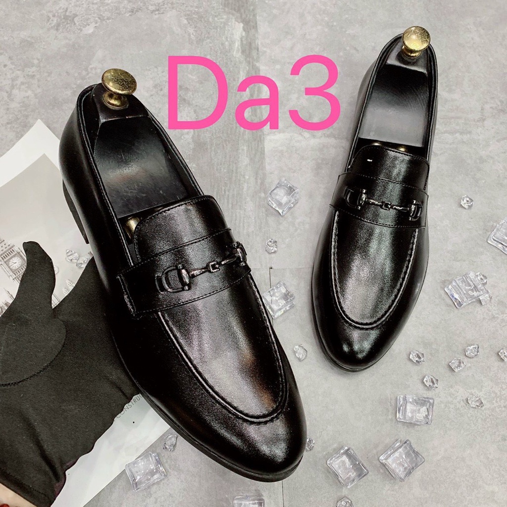 Giá Sát Giá Nhập-Giày Lười Nam Da Trơn-Da Bò Cao Cấp-Cao 3cm-Bảo Hành 12 Tháng