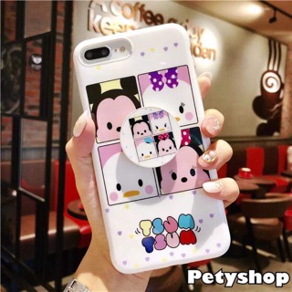 Ốp dẻo bóng tsum tsum +socket iPhone 7Plus/8Plus/X