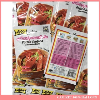 Gói sốt tôm cua trộn miến potted seafood lobo thái lan seasoning paste