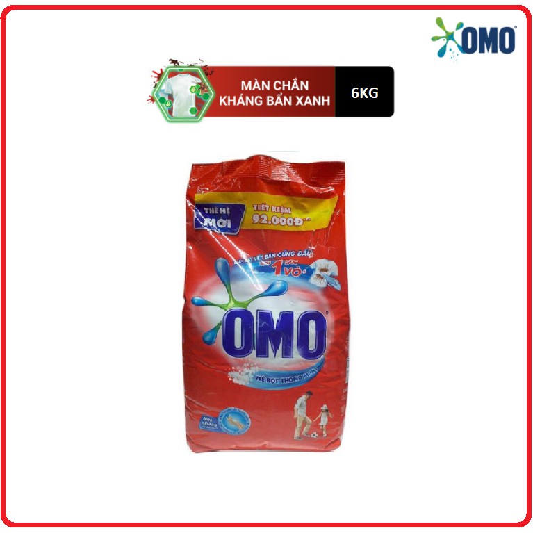 Bột Giặt OMO Công Nghệ Giặt Xanh Gói 5,5Kg/6Kg