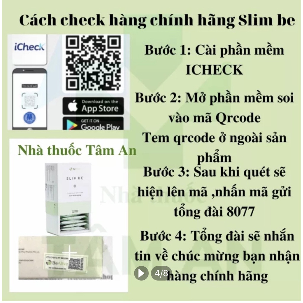 Giảm Cân Slim Be mẫu mới nhất  Chính Hãng 30 Viên