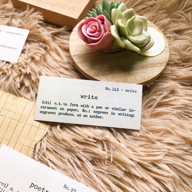 Lable giấy cứng vocabulary in mực